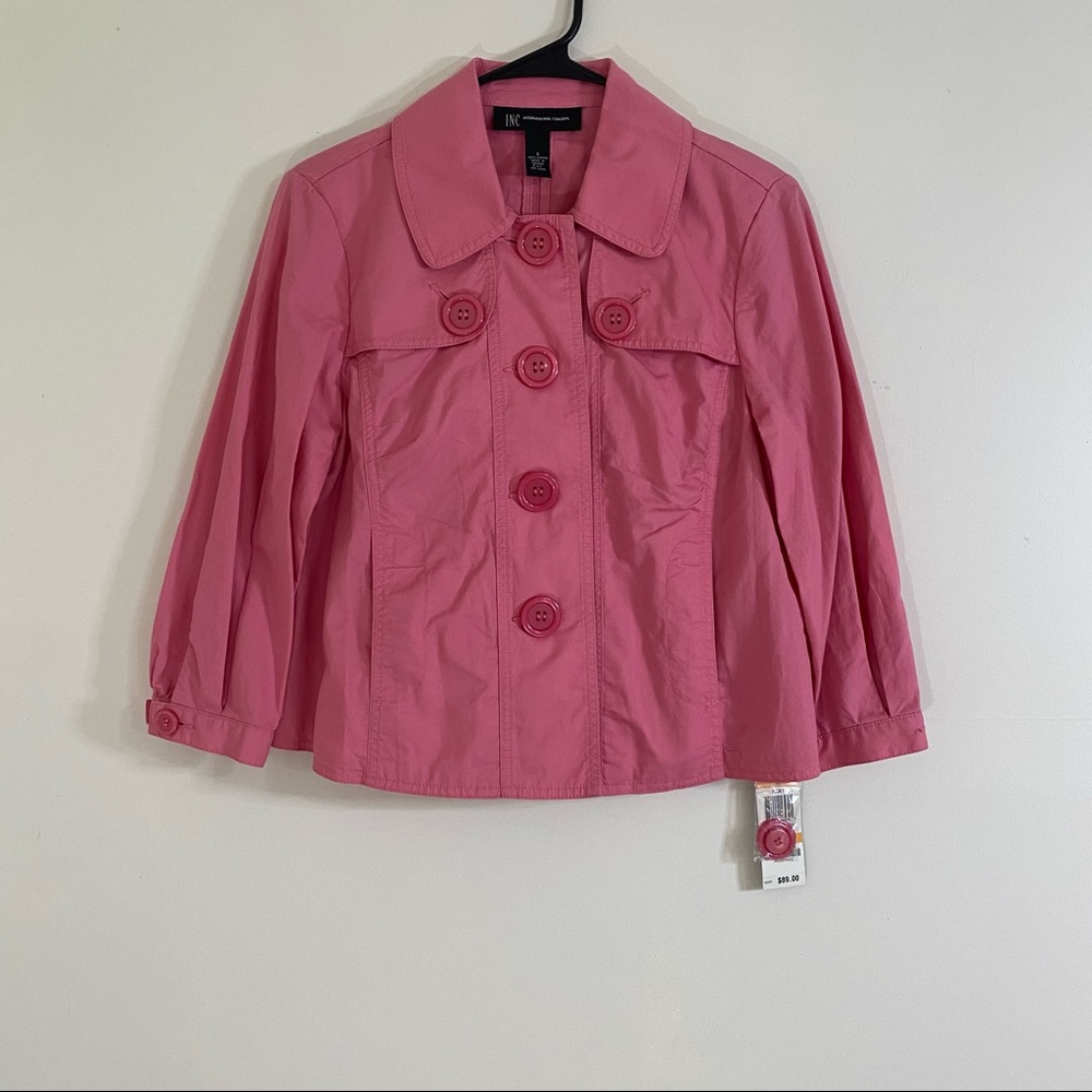 INC INTERNATIONAL CONCEPTS PINK BABYDOLL STYLE JACKET NWT-SMALL